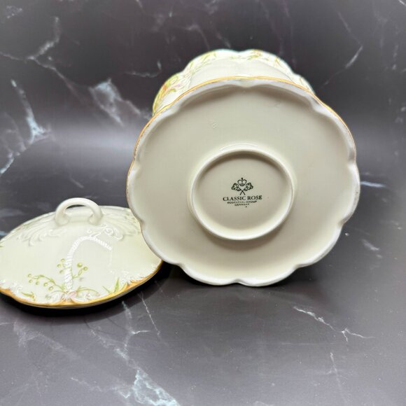Rosenthal Classic Rose Catherine 24K Gold accents Sugar Bowl w/ Lid Germany - Picture 12 of 17